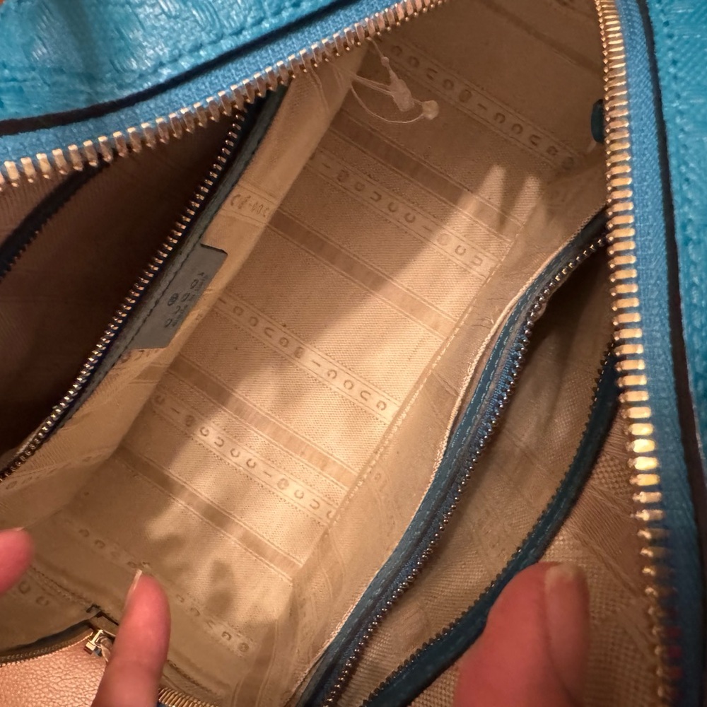 Gucci Bright Diamanté Satchel Bag in Teal Blue - Picture 10 of 12